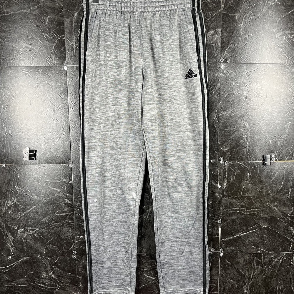 Adidas Boy's Grey Striped Track Pants XL (14)
